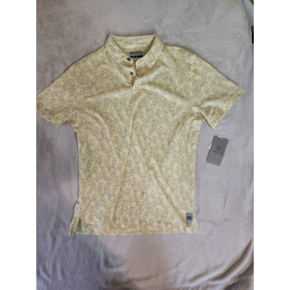 PGA Tour Men's Micro Tee Printed Polo Shirt